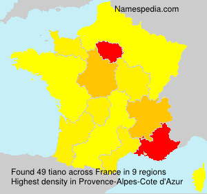 Surname tiano in France Surname tiano in France