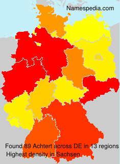 Surname Achtert in Germany Surname Achtert in Germany
