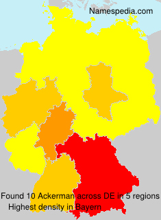 Surname Ackerman in Germany Surname Ackerman in Germany
