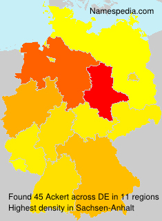 Surname Ackert in Germany Surname Ackert in Germany