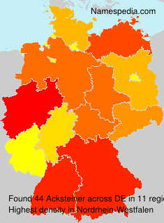Surname Acksteiner in Germany Surname Acksteiner in Germany