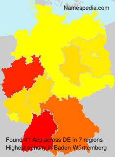 Surname Acs in Germany Surname Acs in Germany