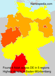 Surname Adak in Germany Surname Adak in Germany
