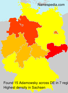 Surname Adamowsky in Germany Surname Adamowsky in Germany