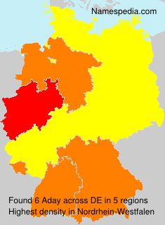 Surname Aday in Germany Surname Aday in Germany