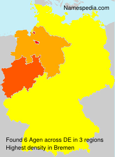 Surname Agen in Germany Surname Agen in Germany