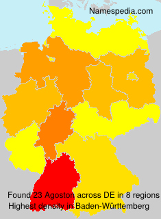Surname Agoston in Germany Surname Agoston in Germany