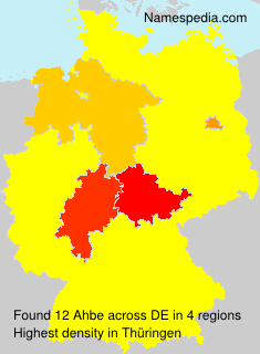 Surname Ahbe in Germany Surname Ahbe in Germany