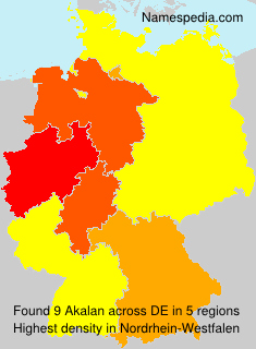 Surname Akalan in Germany Surname Akalan in Germany