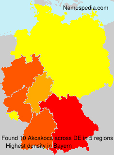 Surname Akcakoca in Germany Surname Akcakoca in Germany