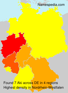Surname Aki in Germany Surname Aki in Germany