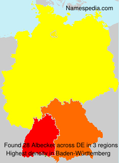 Surname Albecker in Germany Surname Albecker in Germany