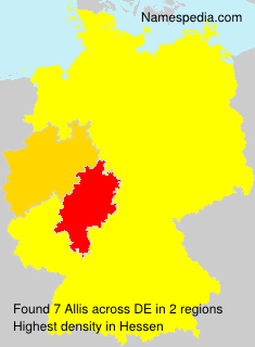 Surname Allis in Germany Surname Allis in Germany