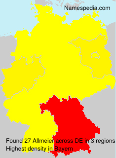 Surname Allmeier in Germany Surname Allmeier in Germany