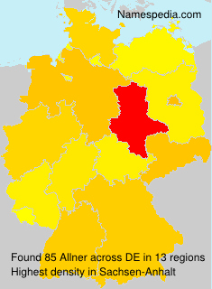Surname Allner in Germany Surname Allner in Germany