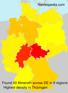 Surname Almeroth in Germany Surname Almeroth in Germany