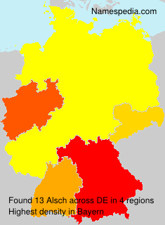 Surname Alsch in Germany Surname Alsch in Germany