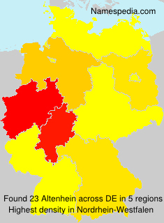 Surname Altenhein in Germany Surname Altenhein in Germany