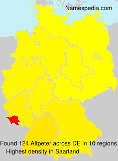 Surname Altpeter in Germany Surname Altpeter in Germany