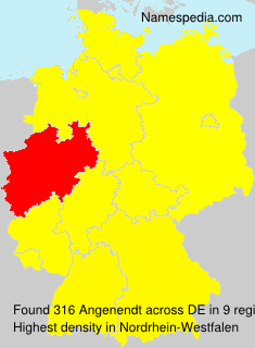 Surname Angenendt in Germany Surname Angenendt in Germany