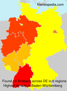 Surname Ansbach in Germany Surname Ansbach in Germany