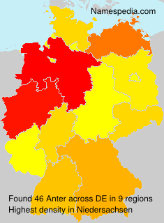 Surname Anter in Germany Surname Anter in Germany