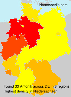 Surname Antonik in Germany Surname Antonik in Germany