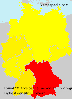 Surname Apfelbacher in Germany Surname Apfelbacher in Germany