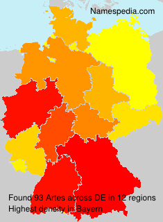 Surname Artes in Germany Surname Artes in Germany