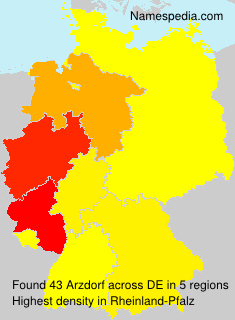 Surname Arzdorf in Germany Surname Arzdorf in Germany