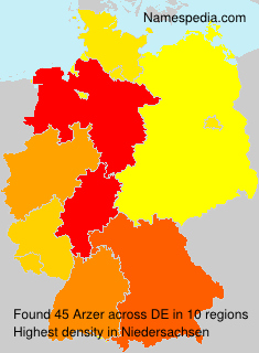 Surname Arzer in Germany Surname Arzer in Germany