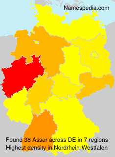 Surname Asser in Germany Surname Asser in Germany
