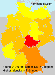 Surname Atzrodt in Germany Surname Atzrodt in Germany