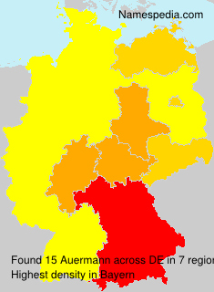 Surname Auermann in Germany Surname Auermann in Germany
