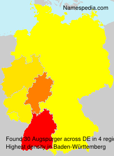 Surname Augspurger in Germany Surname Augspurger in Germany