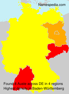 Surname Auste in Germany Surname Auste in Germany
