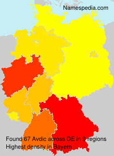 Surname Avdic in Germany Surname Avdic in Germany