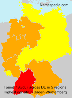 Surname Avduli in Germany Surname Avduli in Germany