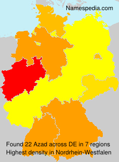 Surname Azad in Germany Surname Azad in Germany