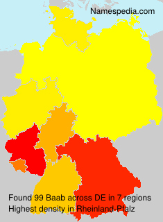 Surname Baab in Germany Surname Baab in Germany