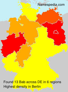 Surname Bab in Germany Surname Bab in Germany