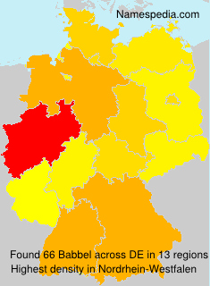 Surname Babbel in Germany Surname Babbel in Germany