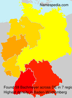 Surname Bachmeyer in Germany Surname Bachmeyer in Germany