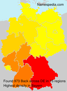 Surname Back in Germany Surname Back in Germany