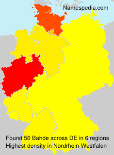 Surname Bahde in Germany Surname Bahde in Germany