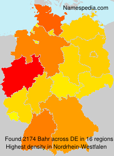 Surname Bahr in Germany Surname Bahr in Germany