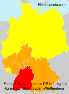 Surname Balderer in Germany Surname Balderer in Germany