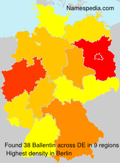 Surname Ballentin in Germany Surname Ballentin in Germany