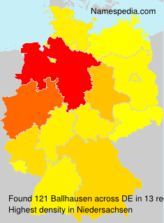 Surname Ballhausen in Germany Surname Ballhausen in Germany