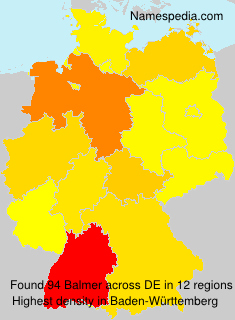 Surname Balmer in Germany Surname Balmer in Germany